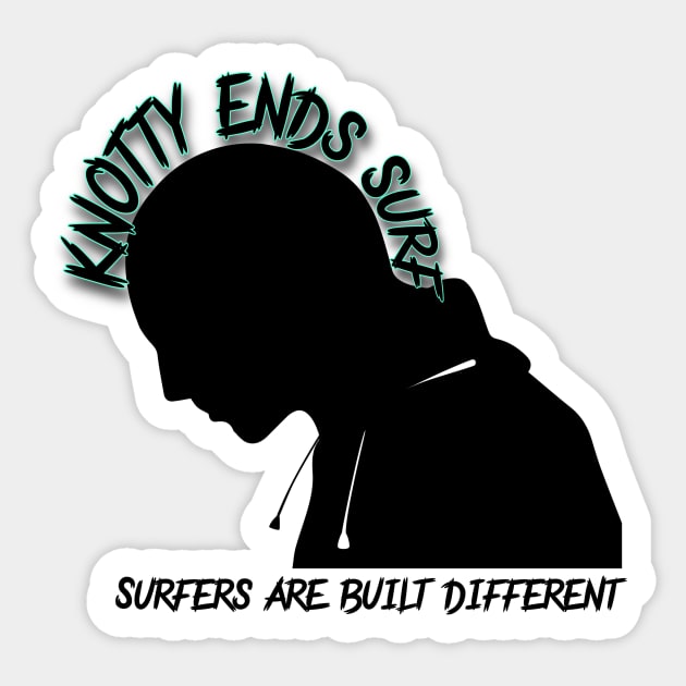 Surfers are built different Sticker by ericbear36